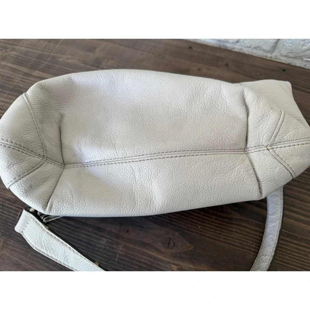 Michael Kors Beige Leather Hobo Bag Gold Hardware Designer Purse Shoulder‎ Bag